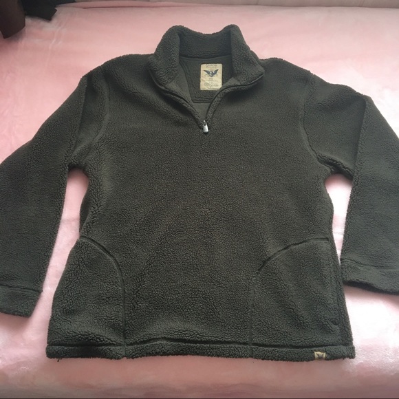 Men’s Brown Sherpa Fleece Quarter Zip (L) - Picture 1 of 14